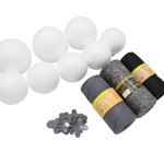 Picture of Kit Christmas Crochet Decorations,  Balls 8 pieces. Choose Your Set Color!