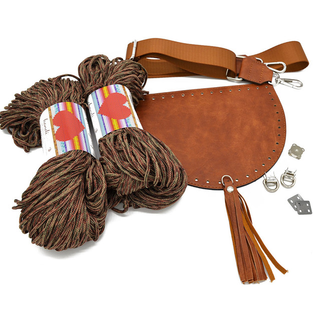 Εικόνα της Κιτ Boho Καπάκι Vintage Ταμπά με Τσιλέ Heart 400γρ(827) & Ιμάντα Ταμπά