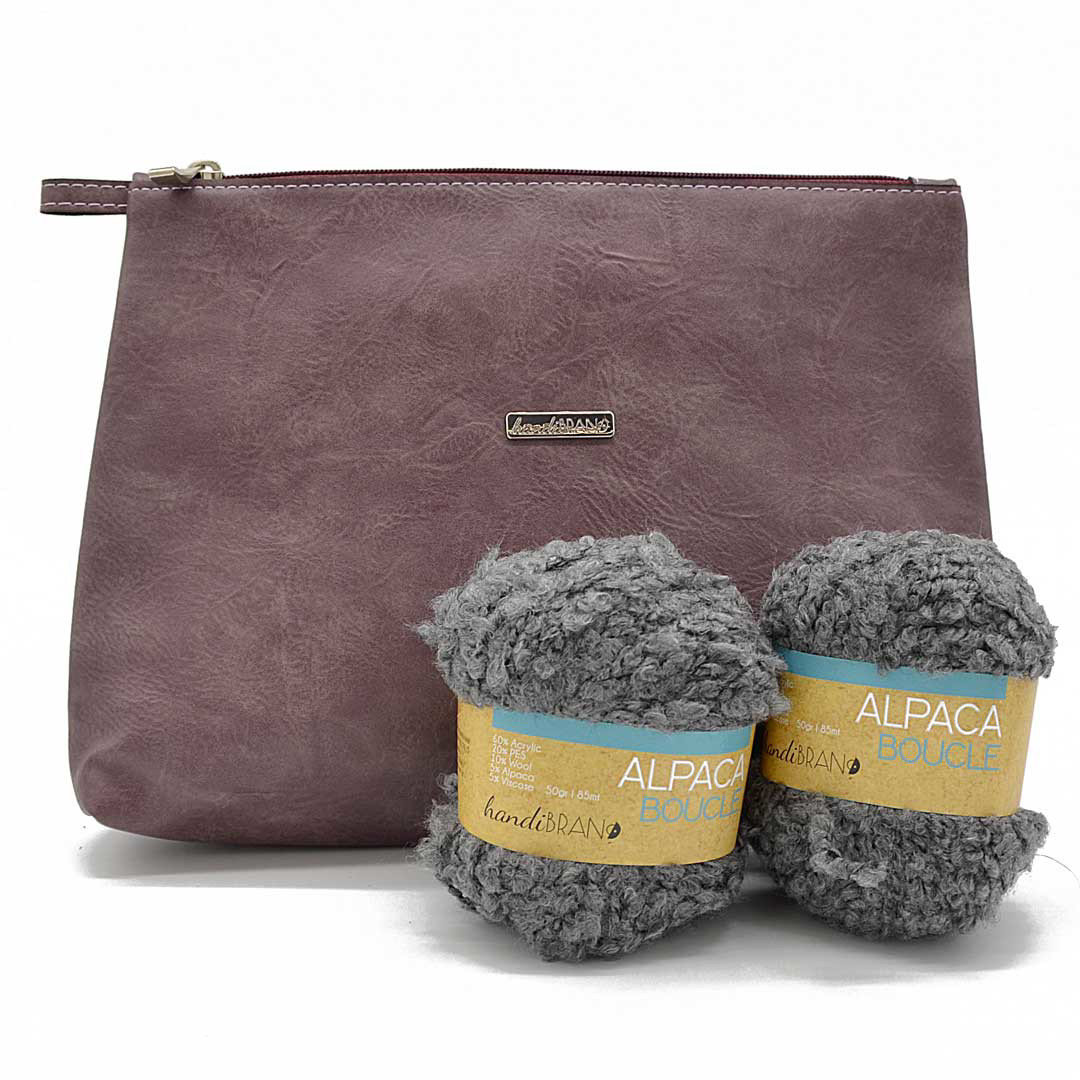Set No5 Vintage Purple-Boucle Gray