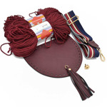 Picture of Kit Boho Cover Bordeaux with 400gr(805) Hearts Cord Yarn.