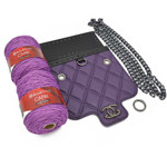 Picture of Kit Quilted Backpack Mauve with 600gr CAPRI  Yarn, Purple