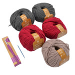 Picture of Woven Style Pashmina Kit, Wide with Soho Yarn. Choose Your Color!