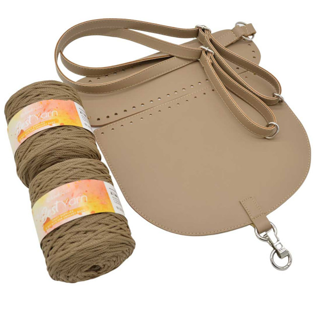 Picture of Kit Backpack, Biege with 600gr Handibrand's BEST Yarn, Biege