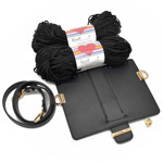 Picture of Kit MELLIA Bag Cover, 23cm Black with 120cm Strap and 400gr Eco Hearts Cord Yarn, Black