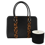 Picture of Kit Travel Tote Bag, Handibrand, Vintage Black, Pony Skin Strip & 500gr Catenella Cord Yarn, Black
