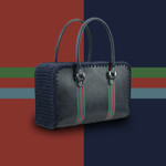 Picture of Kit Travel Tote Bag, Handibrand, Vintage Black, Pony Skin Strip & 500gr Catenella Cord Yarn, Black