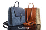 Picture of Kit Backpack Berry, Wood Brown Eco Leather Accessories with 900gr BEST Yarn, Biege