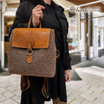 Picture of Kit Backpack Berry, Wood Brown Eco Leather Accessories with 900gr BEST Yarn, Brown