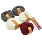 Picture of Woven Style Pashmina Kit, Wide with Soho Yarn. Choose Your Color!