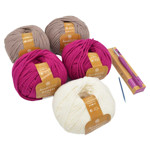 Picture of Woven Style Pashmina Kit, Wide with Soho Yarn. Choose Your Color!