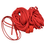 Picture of Kit Finger Knitted Envelope XL Rope Bag with Leather Handle. Choose Your Color!
