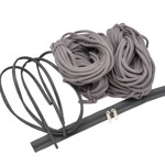 Picture of Kit Finger Knitted Envelope XL Rope Bag with Leather Handle. Choose Your Color!