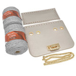 Picture of Kit Glamour Cover 25cm Silver with Metal Accessories and Capri - Gray