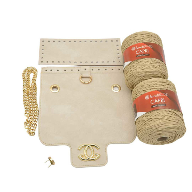 Picture of Kit Chanel Vintage Sugar Bag with 600gr Capri Cord Yarn, Ecru