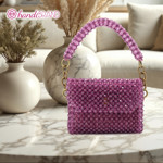 Picture of Beaded Bag Kit with 10mm Crystal Beads. Choose Your Color.