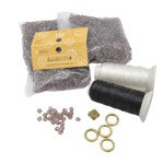Picture of Beaded Bag Kit with 10mm Crystal Beads. Choose Your Color.