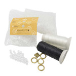 Picture of Beaded Bag Kit with 10mm Crystal Beads. Choose Your Color.