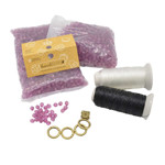 Picture of Beaded Bag Kit with 10mm Crystal Beads. Choose Your Color.