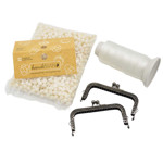 Picture of Kit Frame Embossed Pearl Beads 8mm  / 2pcs