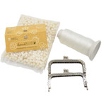 Picture of Kit Frame Embossed Pearl Beads 8mm  / 2pcs