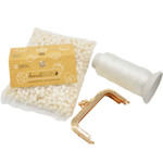 Picture of Kit Frame Embossed Pearl Beads 8mm  / 2pcs