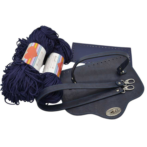 Picture of Kit Cover Royal, Vintage Blue with Shoulder Strap and 600gr Hearts Cord Yarn, Blue