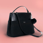 Picture of Kit Junie Upper Frame with Wrist Handle, Two Cases with Zipper 35cm, Vintage Brown with 600gr Heart's Yarn, Biege