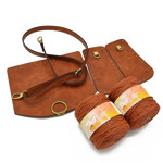 Picture of Kit Round Cap with Round Lock, Vintage Tabac with 600gr CAPRI Yarn, Tabac