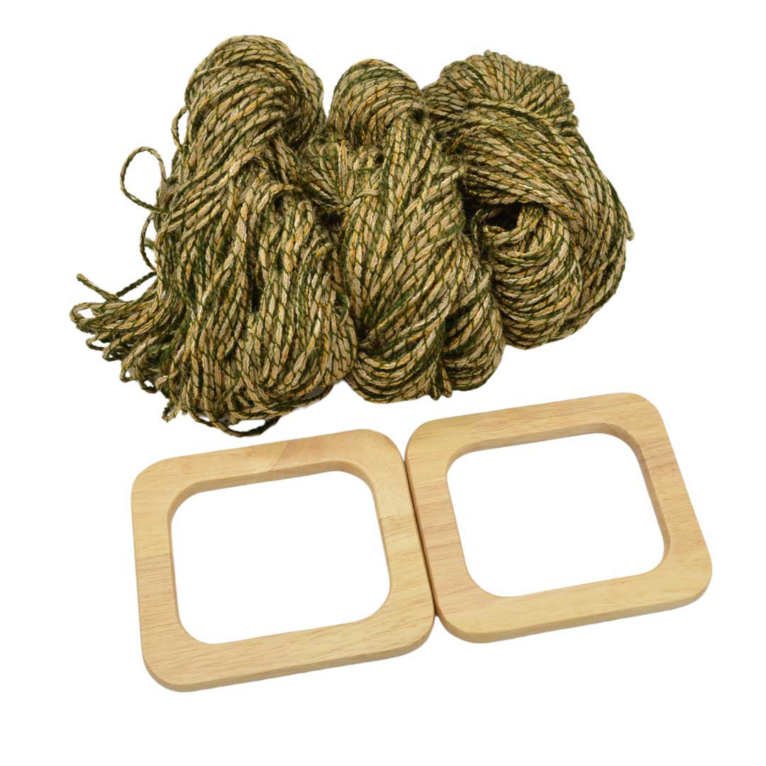 JUTE-9/ OLIVE - Multicolor Olive