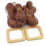 Picture of Kit Jute Bag, Wooden Handles. Choose your Color!