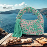 Picture of KIT Two-Tone T-SHIRT Yarn Bag  with Crochet Handle