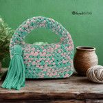 Picture of KIT Two-Tone T-SHIRT Yarn Bag  with Crochet Handle