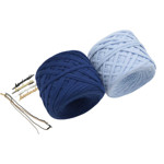 Picture of KIT Two-Tone T-SHIRT Yarn Bag  with Crochet Handle