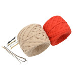 Picture of KIT Two-Tone T-SHIRT Yarn Bag  with Crochet Handle