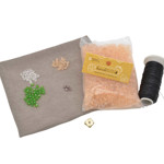 Picture of Beaded Envelope Kit with Granny Square. Choose your color.
