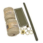 Picture of Kit Prada Bag with Flower Padlock & 500gr Capri Metallic Yarn. Choose Your Colors!