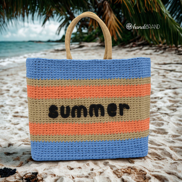 Picture of SUMMER Striped Jute Bag Kit with 1500g Capri Yarn