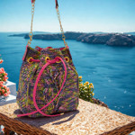 Picture of Kit Summer REGINA Innner Pouch with Zipper Pockets and Metal Eyelets with 200gr Raffia Yarn