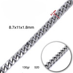 Εικόνα της Αλυσίδα Μεταλλική Channel 8,2mm Nickel Free 