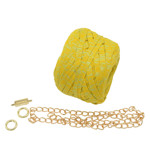 Picture of KIT Multicolor RIBBON Yarn Bag  with Crochet Handle