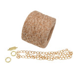 Picture of KIT Multicolor RIBBON Yarn Bag  with Crochet Handle