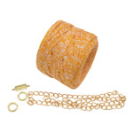 Picture of KIT Multicolor RIBBON Yarn Bag  with Crochet Handle