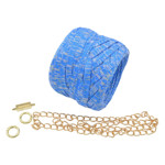 Picture of KIT Multicolor RIBBON Yarn Bag  with Crochet Handle