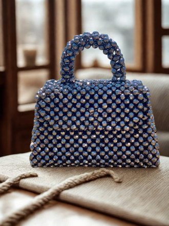 Picture of Beaded Bag Kit Νο2 with 10mm Crystal Beads. Choose Your Color.