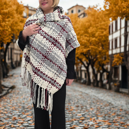 Picture of Woven Style Pashmina Kit, Wide with Soho Yarn. Choose Your Color!