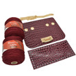 Picture of KIT Glamour 25cm, Patent Croco Bordeaux and Capri Yarn 600g, Bordeaux