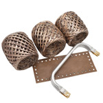 Picture of Kit Snap Frame with Leather Yarn. Choose Your Colors!