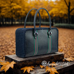 Picture of Kit Travel Tote Bag, Handibrand, Vintage Black, Pony Skin Strip & 500gr Catenella Cord Yarn, Black