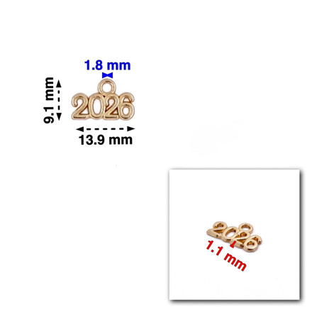 Picture of Charms Full 2026 with Ring / 18mm