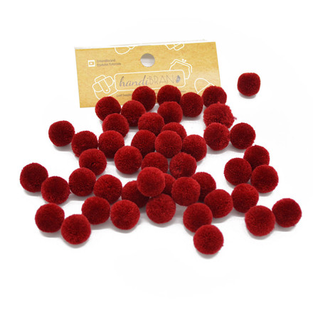 Εικόνα της  Pom Pom 15mm, 10τμχ Μονοχρωμα
